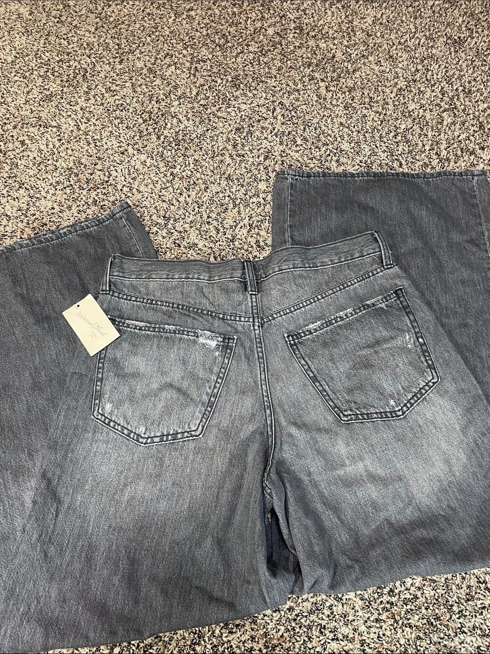 Universal Thread Baggy Wide-Leg Mid Rise Jeans in Washed Black Size 12 | NWT - Picture 6 of 12